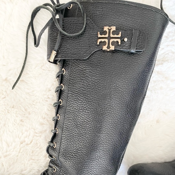 Tory Burch leather combat boots size 6.5 - Picture 5 of 10